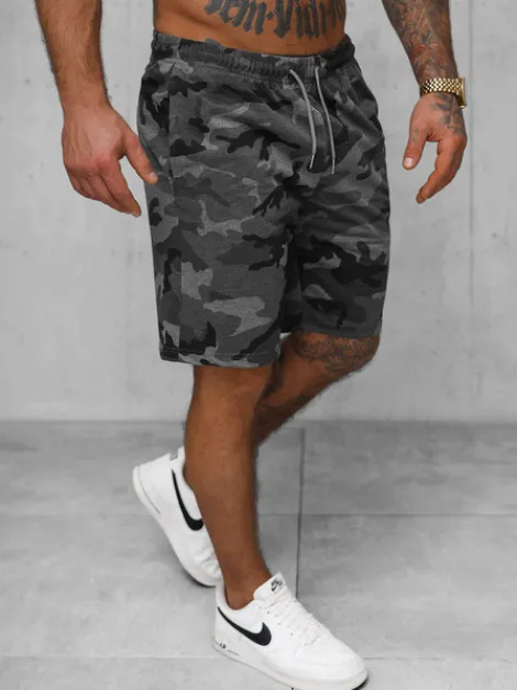 Outlet Herren Sportshorts Anthrazit JS/8K283/5 Herren Camo Shorts | Sportshorts