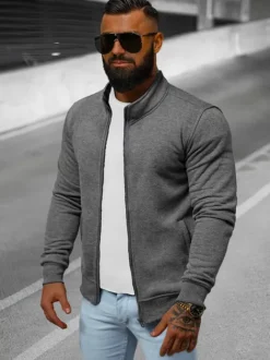 Hot Herren Sweatjacke JS/2002Z Herren Sweatshirts Ohne Kapuze | Sweatjacken