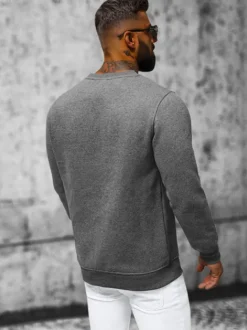 Discount Herren Sweatshirt Anthrazit NB/MF2008 Herren Sweatshirts Mit Print | Sweatshirts Ohne Kapuze