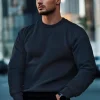Hot Herren Sweatshirt Dunkelblau JS/2001-10Z Herren Sweatshirts Ohne Kapuze