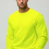 Outlet Herren Sweatshirt Gelb-Neon JS/2001-10Z Herren Sweatshirts Ohne Kapuze