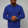 Sale Herren Sweatshirt Kobalt JS/2001-10Z Herren Sweatshirts Ohne Kapuze