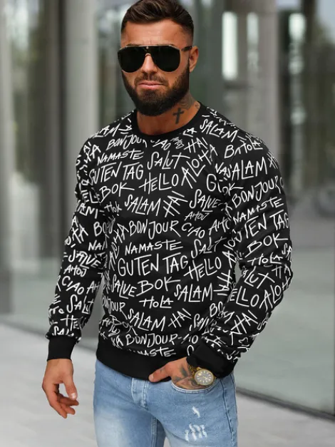 New Herren Sweatshirt JS/8B1188/3 Herren Sweatshirts Mit Print | Sweatshirts Ohne Kapuze