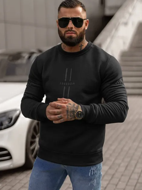 New Herren Sweatshirt JS/8B1358/3 Herren Sweatshirts Mit Print | Sweatshirts Ohne Kapuze
