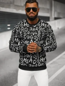 Hot Herren Sweatshirt JS/8B1221/3 Herren Sweatshirts Mit Print | Sweatshirts Ohne Kapuze