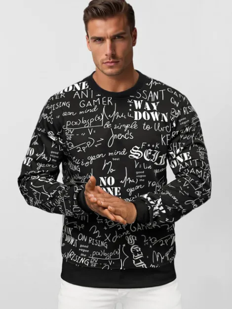 Hot Herren Sweatshirt JS/8B1193/3Z Herren Sweatshirts Mit Print | Sweatshirts Ohne Kapuze