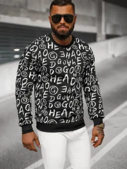 Hot Herren Sweatshirt JS/8B1221/3 Herren Sweatshirts Mit Print | Sweatshirts Ohne Kapuze