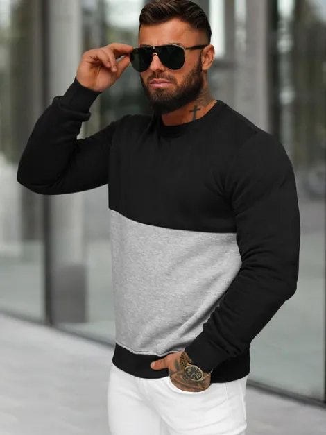 Sale Herren Sweatshirt JS/8B1305/3 Herren Sweatshirts Ohne Print | Sweatshirts Ohne Kapuze