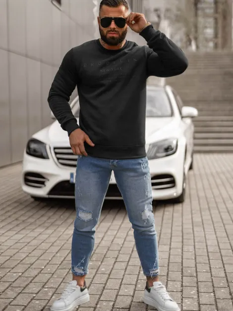 Online Herren Sweatshirt JS/8B1360/3 Herren Sweatshirts Mit Print | Sweatshirts Ohne Kapuze