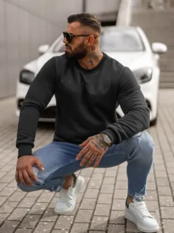 Online Herren Sweatshirt JS/8B1360/3 Herren Sweatshirts Mit Print | Sweatshirts Ohne Kapuze