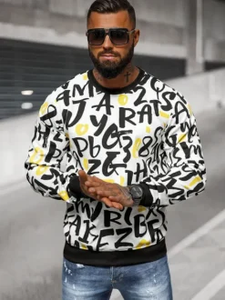 Discount Herren Sweatshirt JS/8B1220/1 Herren Sweatshirts Mit Print | Sweatshirts Ohne Kapuze