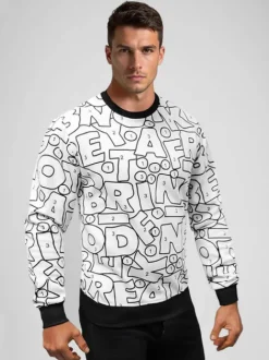 Best Herren Sweatshirt JS/8B1136/1Z Herren Sweatshirts Mit Print | Sweatshirts Ohne Kapuze