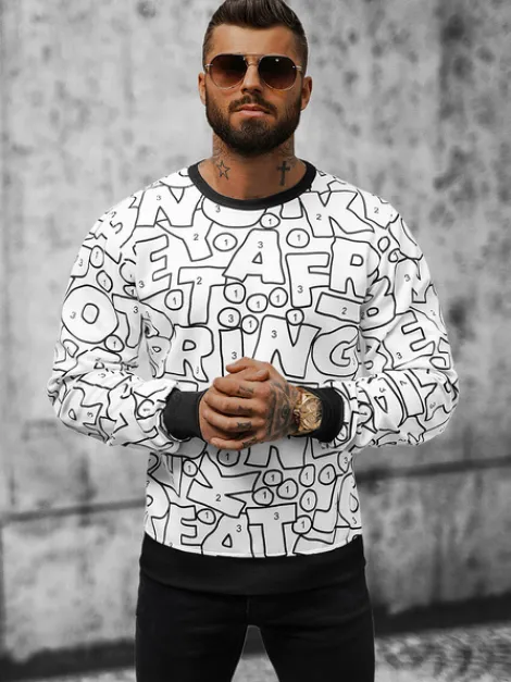 Clearance Herren Sweatshirt JS/8B1136/1 Herren Sweatshirts Mit Print | Sweatshirts Ohne Kapuze
