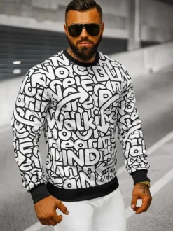 Discount Herren Sweatshirt JS/8B1137/1 Herren Sweatshirts Mit Print | Sweatshirts Ohne Kapuze