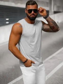 Hot Herren Tank Top JS/99001Z Herren Tank Tops | T-shirts Ohne Print