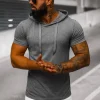 New Herren T-shirt Anthrazit JS/8T89/5 Herren T-shirts Mit Kapuze | T-shirts Ohne Print