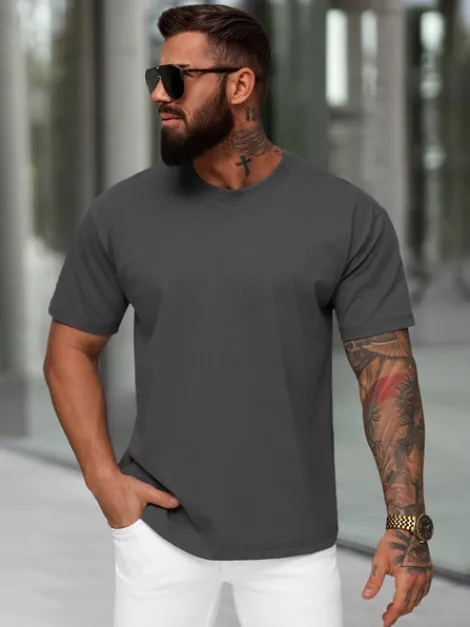 Online Herren T-shirt Anthrazit JS/67T1298/5 Herren T-shirts Ohne Print