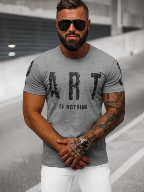 Online Herren T-shirt Anthrazit O/8T1263/5 Herren T-shirts Mit Print