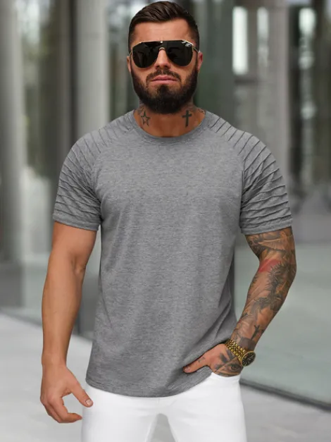 Clearance Herren T-shirt Anthrazit JS/8T88/5Z Herren T-shirts Ohne Print
