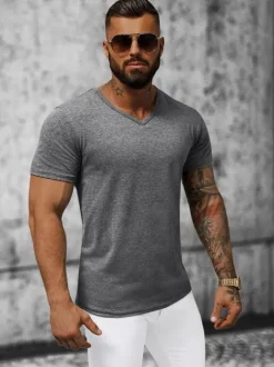 Best Herren T-shirt Anthrazit JS/712007Z Herren T-shirts Ohne Print