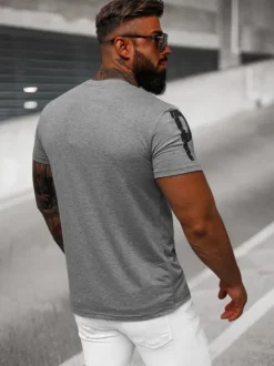 Online Herren T-shirt Anthrazit O/8T1263/5 Herren T-shirts Mit Print