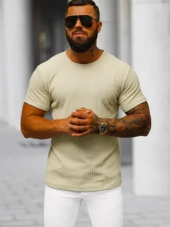 Online Herren T-shirt O/7766T Herren T-shirts Ohne Print