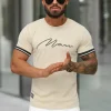 New Herren T-shirt O/QS11628 Herren T-shirts Mit Print