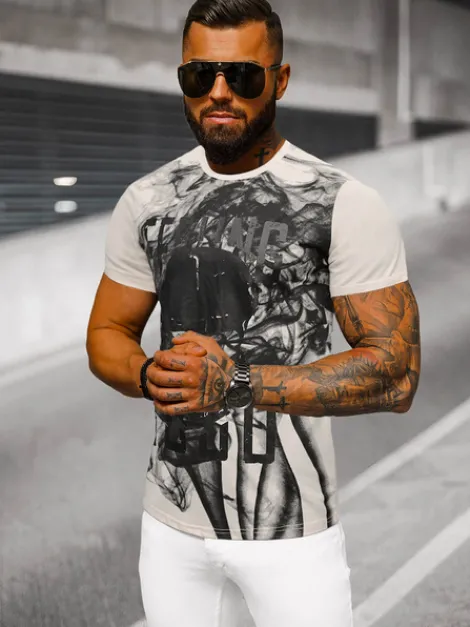 New Herren T-shirt O/T126/155Z Herren T-shirts Mit Print