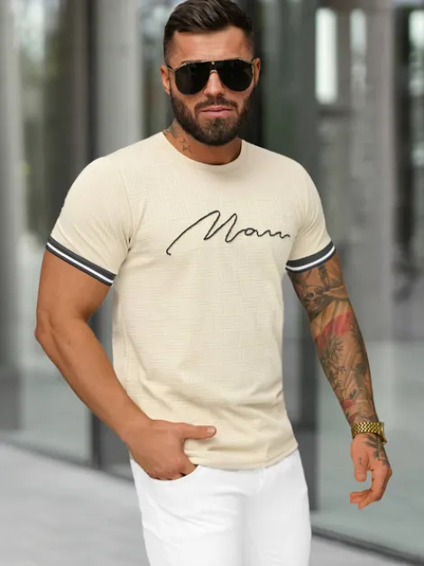 New Herren T-shirt O/QS11628 Herren T-shirts Mit Print