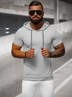 Online Herren T-shirt JS/8T955/2 Herren T-shirts Mit Kapuze | T-shirts Ohne Print