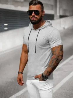 Online Herren T-shirt JS/8T955/2 Herren T-shirts Mit Kapuze | T-shirts Ohne Print