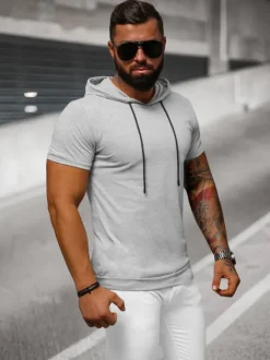 Online Herren T-shirt JS/8T955/2 Herren T-shirts Mit Kapuze | T-shirts Ohne Print