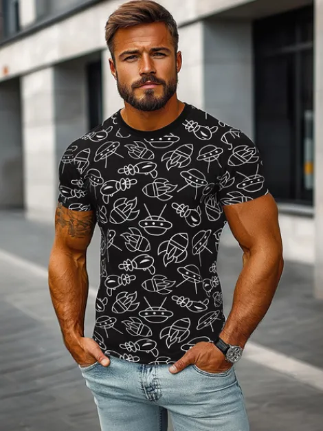 Discount Herren T-shirt JS/8T1197/3Z Herren T-shirts Mit Print