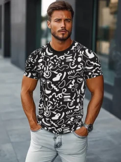 Online Herren T-shirt JS/8T1205/3Z Herren T-shirts Mit Print