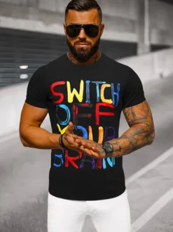 New Herren T-shirt O/T125/3Z Herren T-shirts Mit Print
