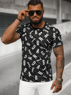 New Herren T-shirt JS/8T1196/3 Herren T-shirts Mit Print