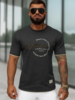 Clearance Herren T-shirt O/QQ1535 Herren T-shirts Mit Print