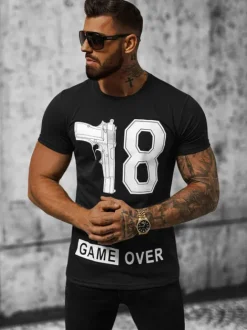 New Herren T-shirt O/T123/3Z Herren T-shirts Mit Print