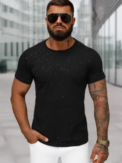 New Herren T-shirt O/QQ1388 Herren T-shirts Mit Print