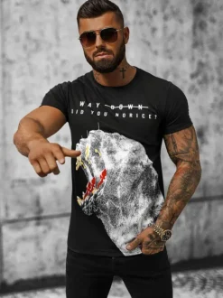 Hot Herren T-shirt O/T127/3Z Herren T-shirts Mit Print