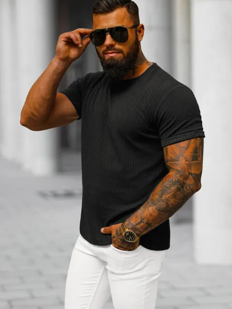 Fashion Herren T-shirt O/7766T Herren T-shirts Ohne Print