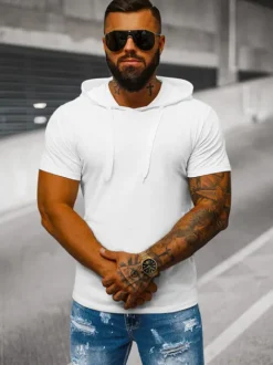 New Herren T-shirt JS/8T89/1 Herren T-shirts Mit Kapuze | T-shirts Ohne Print