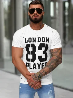 Discount Herren T-shirt JS/8B1388/1 Herren T-shirts Mit Print