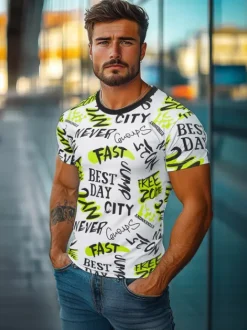 Fashion Herren T-shirt JS/8T1210/1Z Herren T-shirts Mit Print