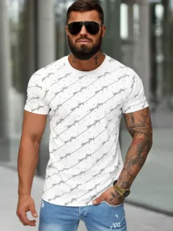 New Herren T-shirt O/QQ1323 Herren T-shirts Mit Print