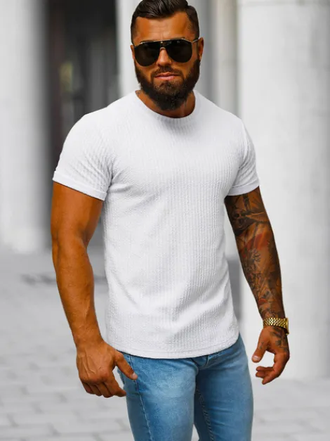 Fashion Herren T-shirt O/7766T Herren T-shirts Ohne Print