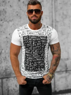 New Herren T-shirt O/T122/1Z Herren T-shirts Mit Print