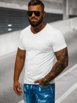 New Herren T-shirt JS/712007Z Herren T-shirts Ohne Print