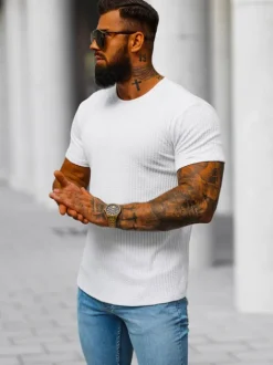 Fashion Herren T-shirt O/7766T Herren T-shirts Ohne Print