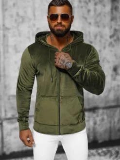 Fashion Herren Velours Kapuzenpullover JS/8B1168/29 Herren Kapuzenpullover | Sweatjacken